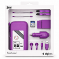 Kit Accessoires Nintendo 3DS XL Bigben – Violet | Housse + Chargeur + Kit Complet | Neuf