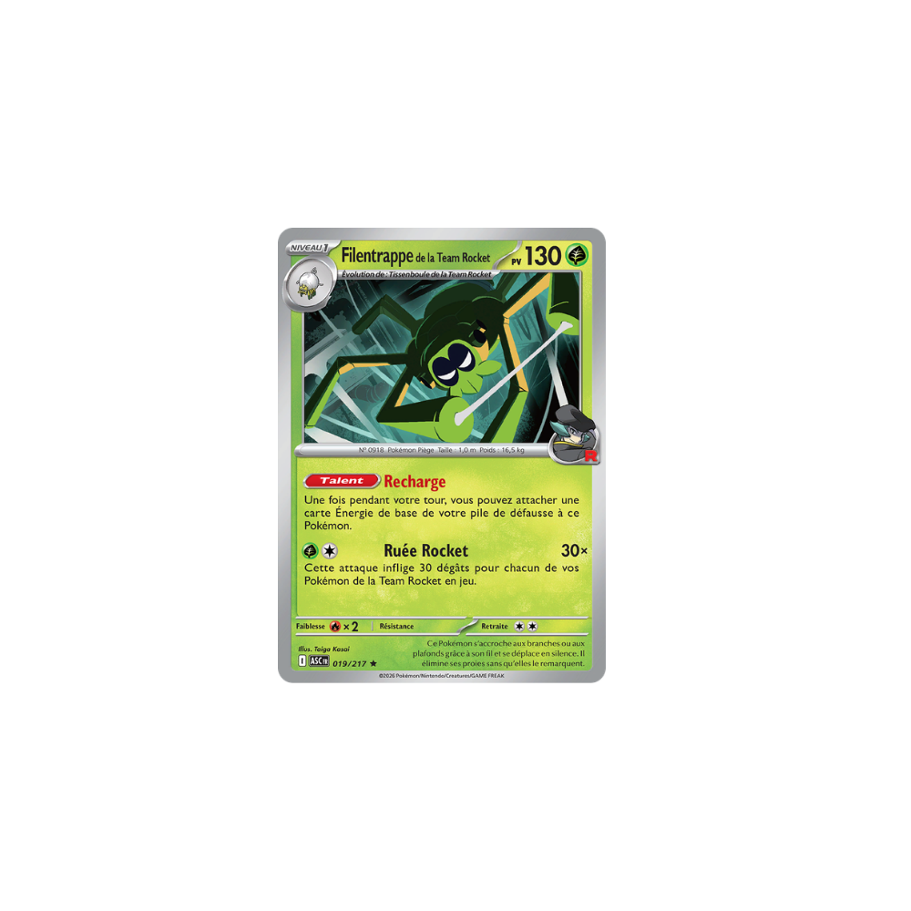 Filentrappe de la Team Rocket 019/217 (Holo) – Méga-Évolution Héros Transcendants