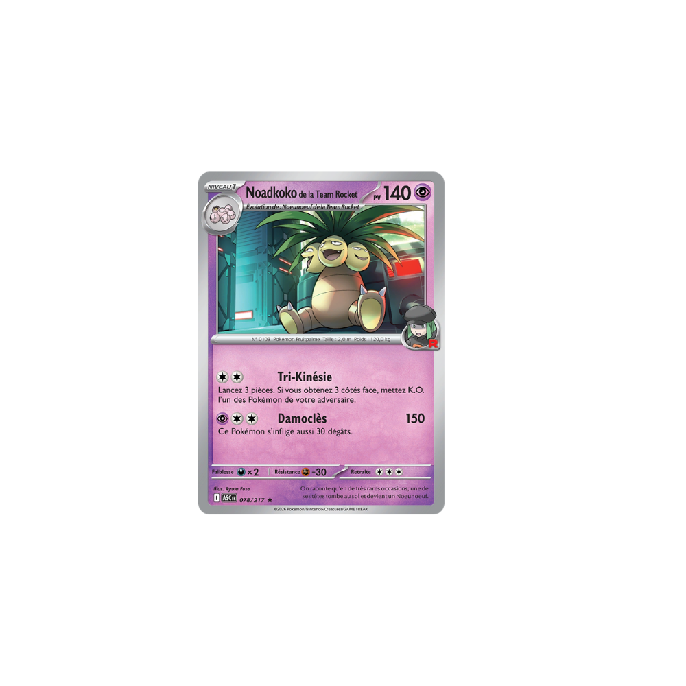 Noadkoko de la Team Rocket 078/217 (Holo) – Méga-Évolution Héros Transcendants