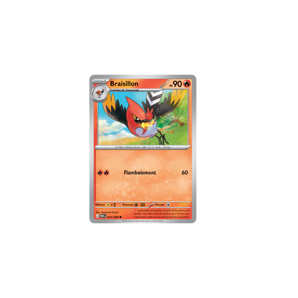 Braisillon 013/088 (Reverse) – Méga-Évolution Équilibre Parfait