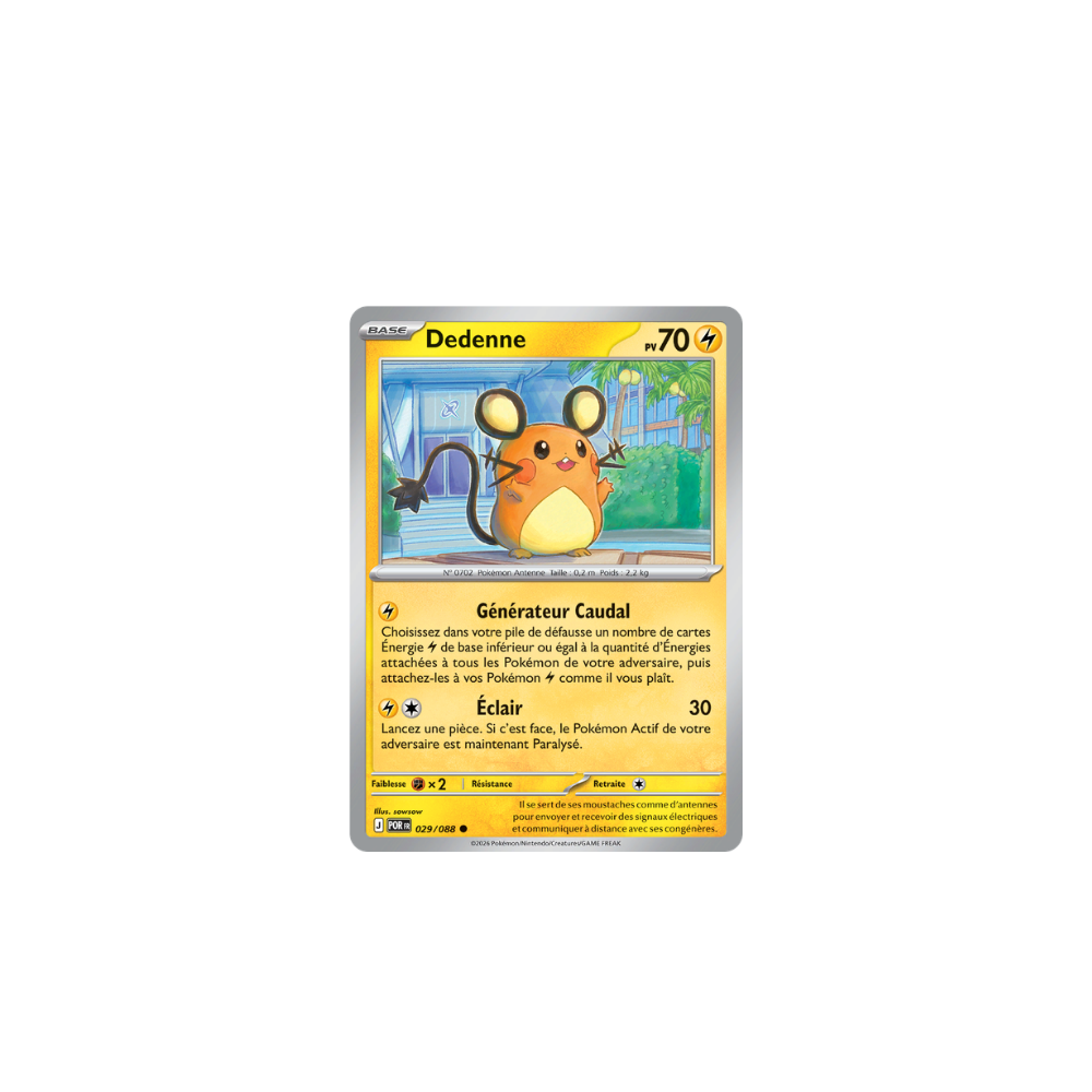 Dedenne 029/088 (Reverse) – Méga-Évolution Équilibre Parfait