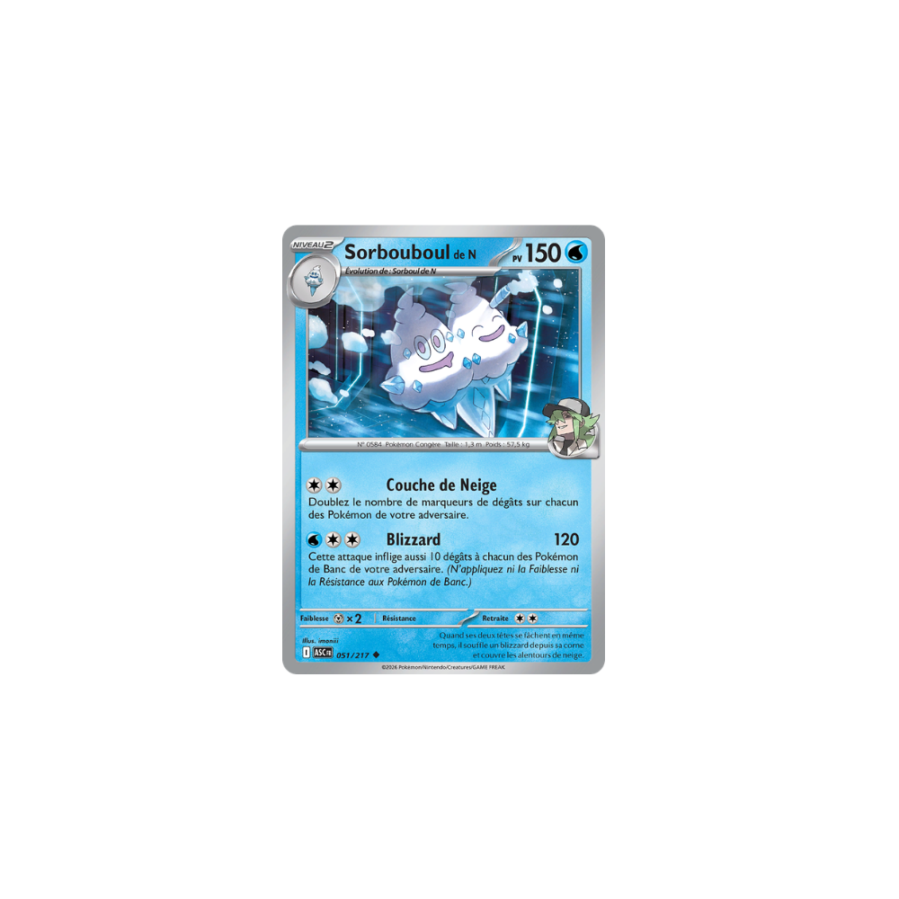Sorbouboul de N 051/217 (Reverse Pokéball) – Méga-Évolution Héros Transcendants