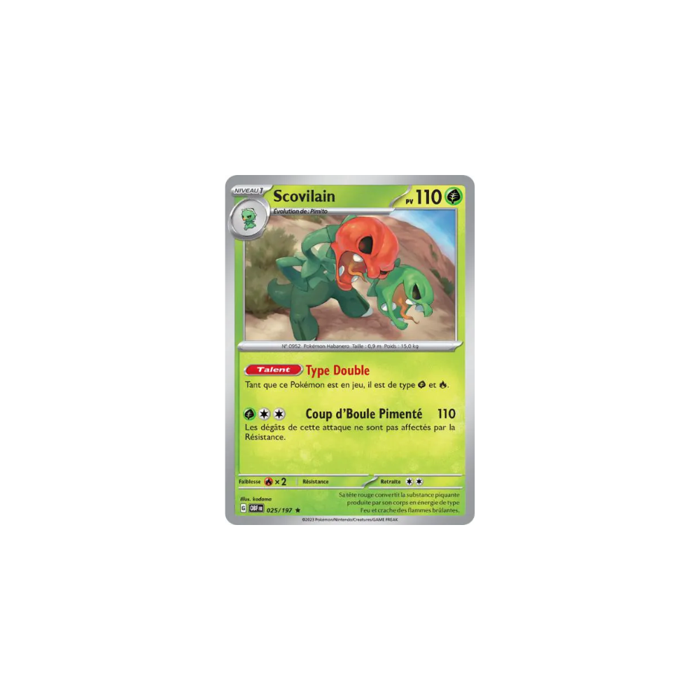Scovilain 025/197 (Reverse Holo) – EV Flammes Obsidiennes
