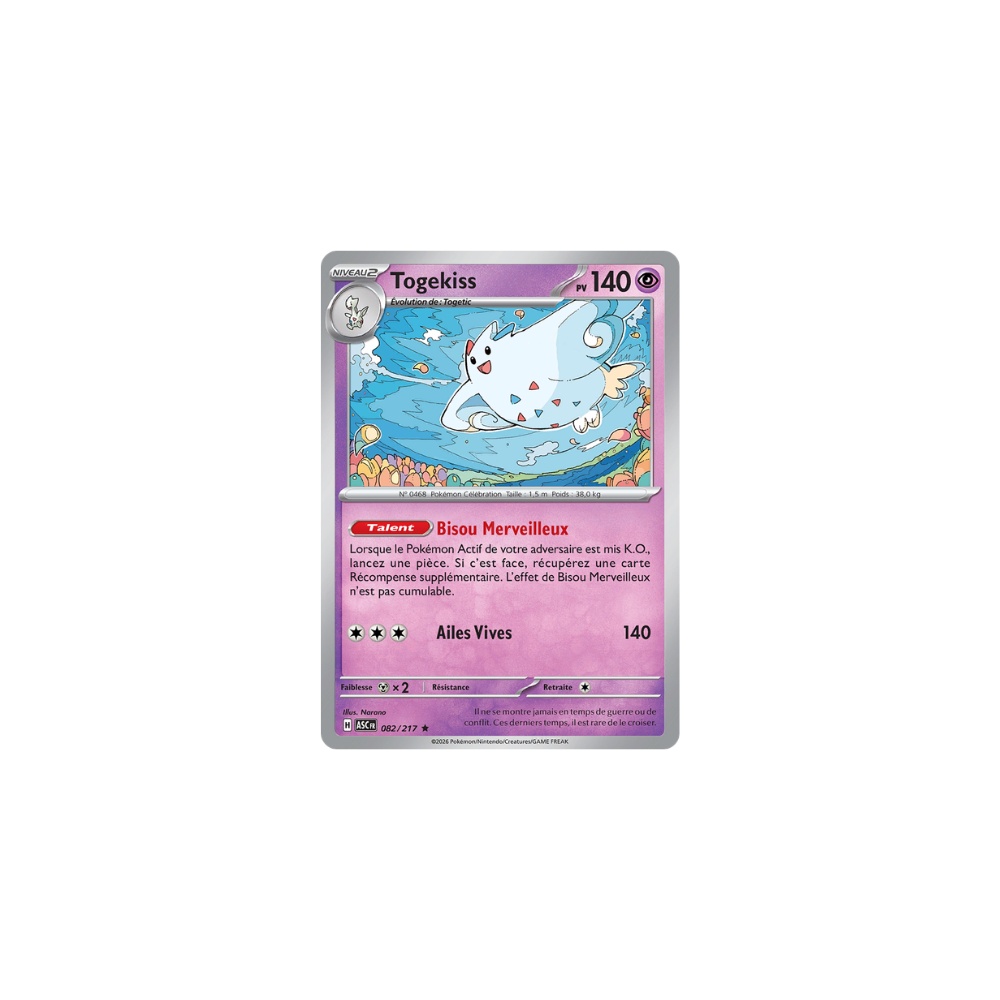 Togekiss 082/217 (Holo) – Méga-Évolution Héros Transcendants