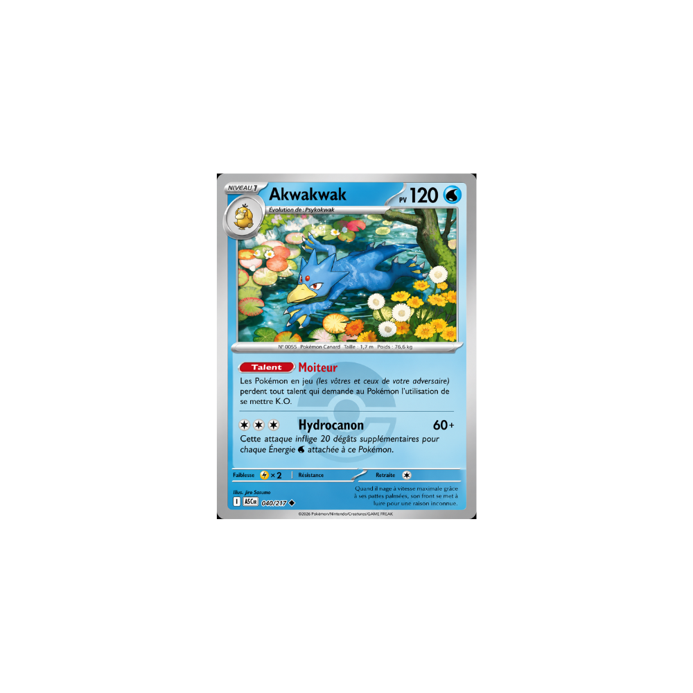 Akwakwak 040/217 (Reverse Pokéball) – Méga-Évolution Héros Transcendants