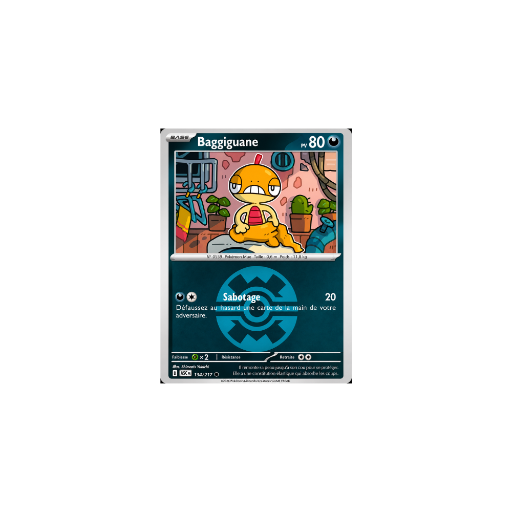 Baggiguane 134/217 (Reverse) – Méga-Évolution Héros Transcendants