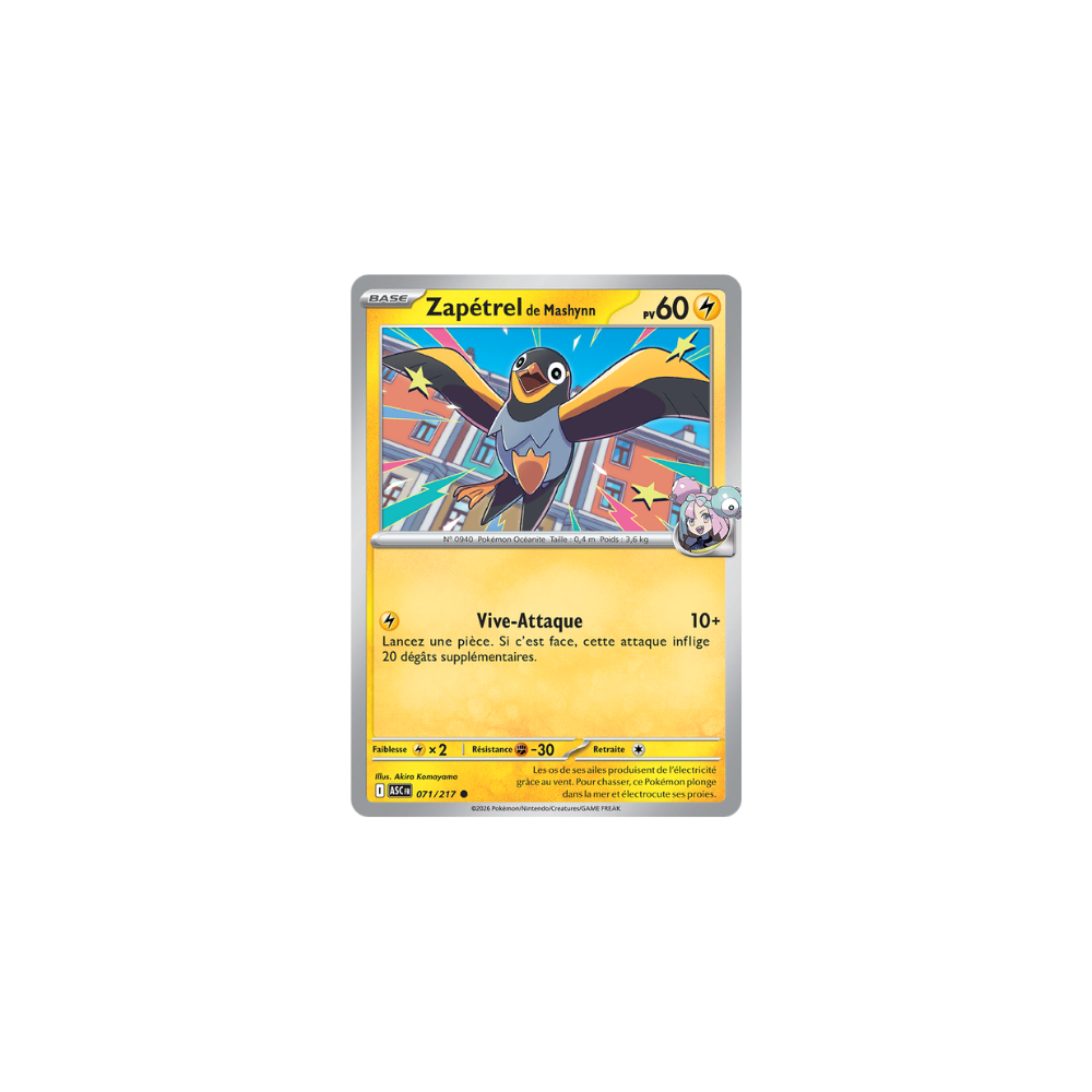 Zapétrel de Mashynn 071/217 (Reverse Pokéball) – Méga-Évolution Héros Transcendants