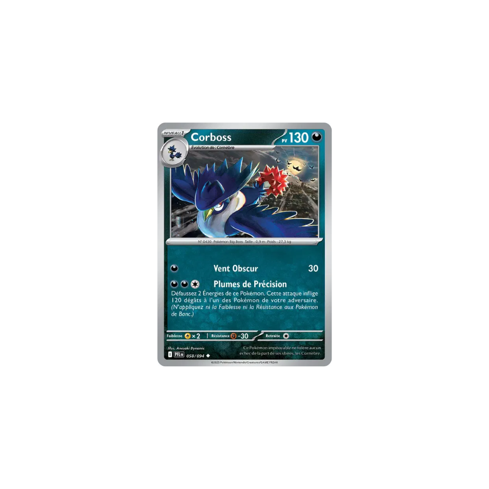 Corboss 058/094 (Reverse) – Méga-Évolution Flammes Fantasmagoriques