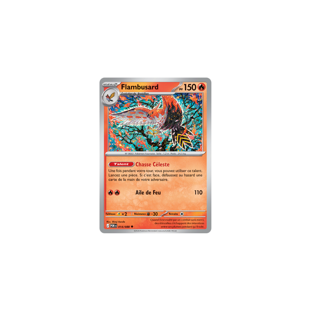 Flambusard 014/088 (Reverse) – Méga-Évolution Équilibre Parfait
