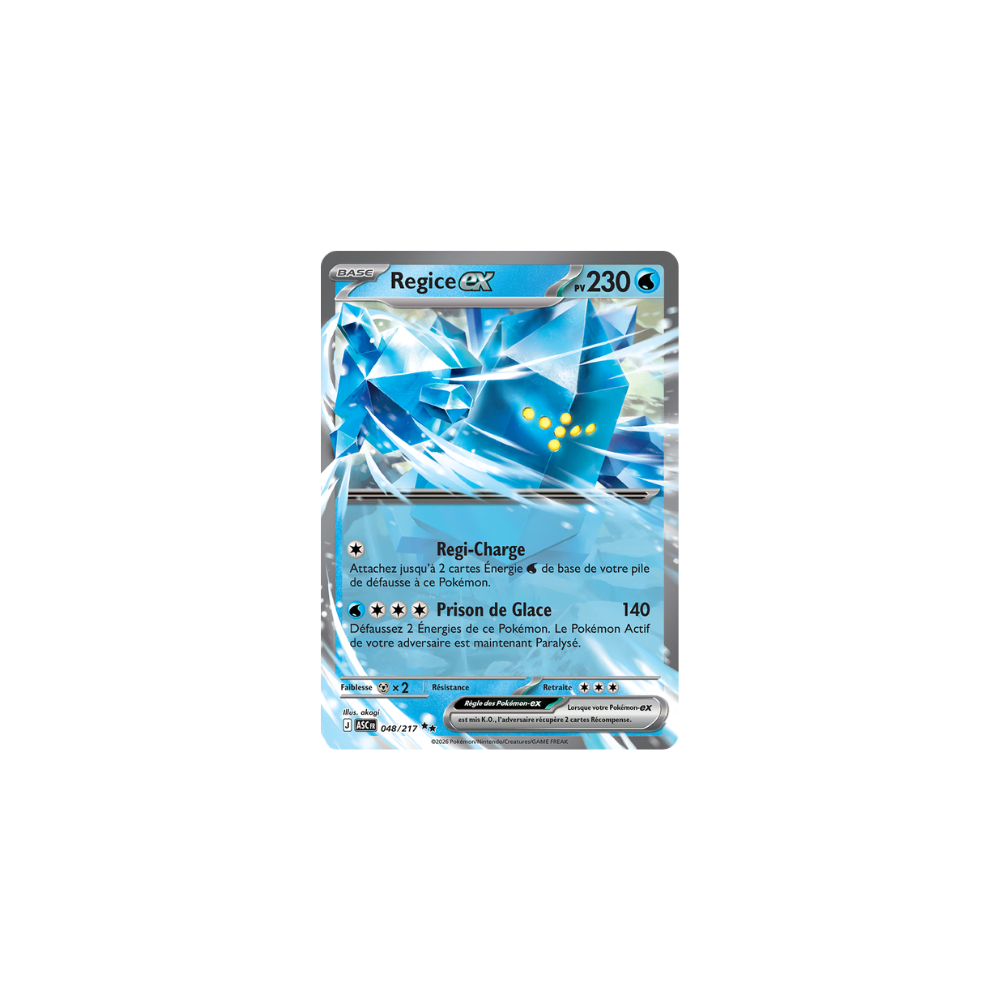 Regice ex 048/217 – Méga-Évolution Héros Transcendants