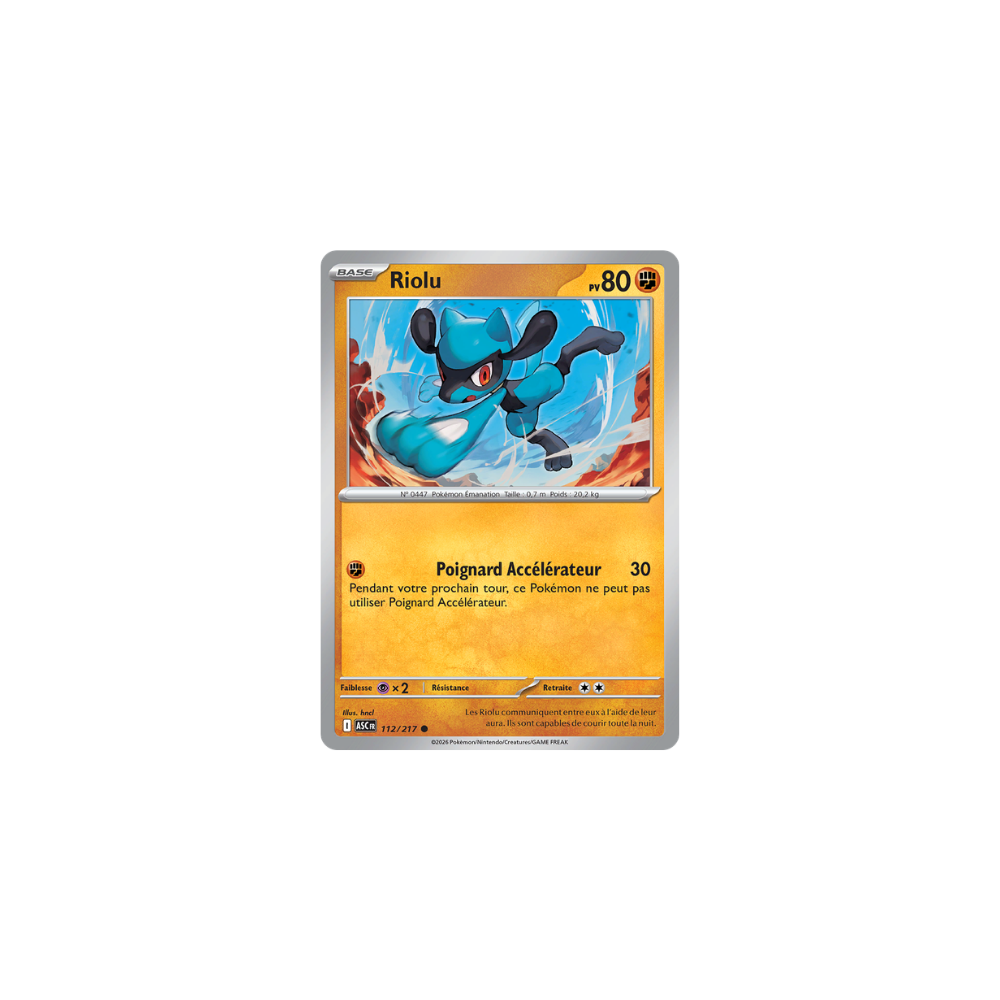Riolu 112/217 – Méga-Évolution Héros Transcendants