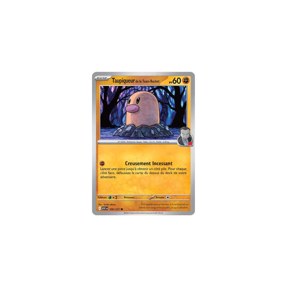 Taupiqueur de la Team Rocket 100/217 – Méga-Évolution Héros Transcendants