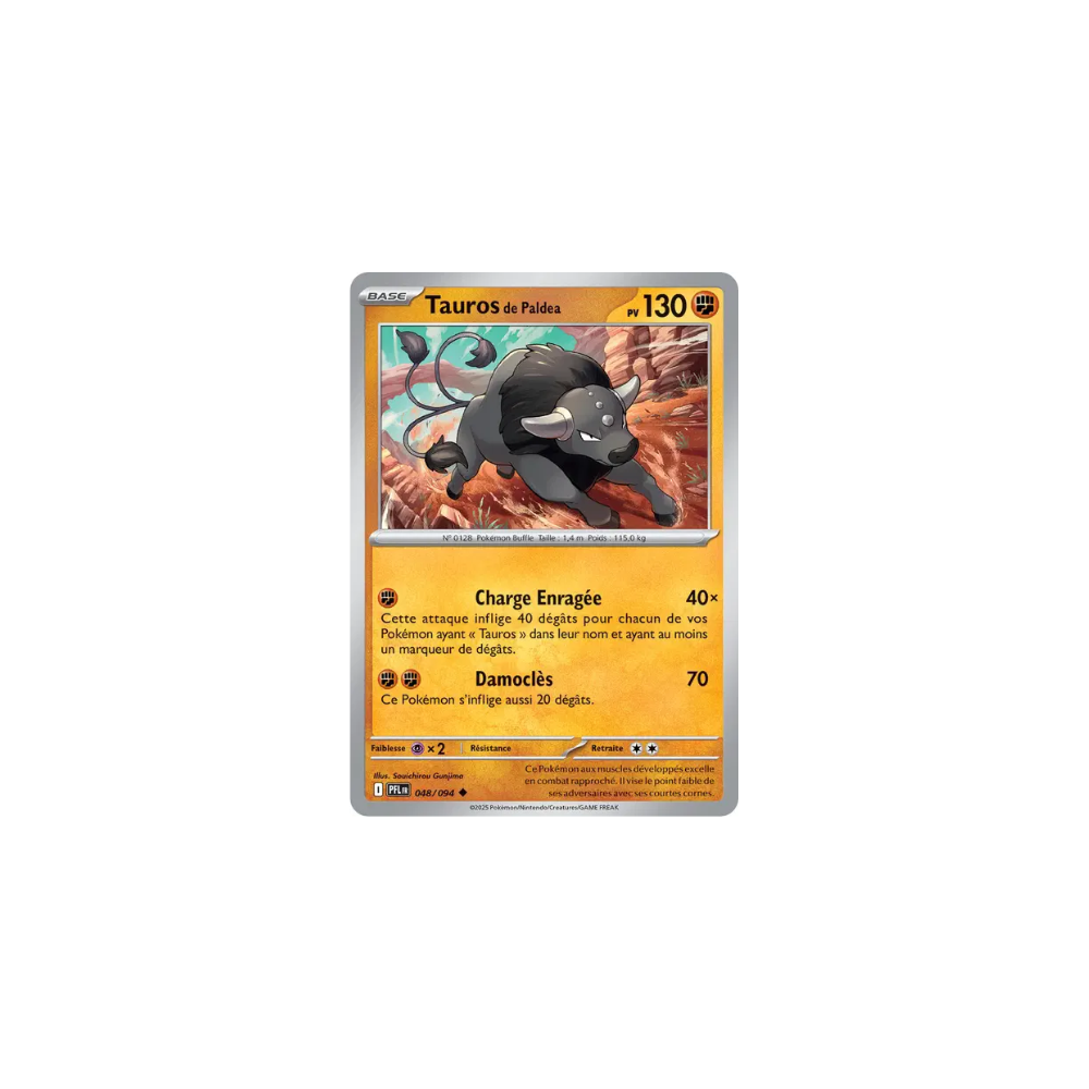 Tauros de Paldea 048/094 (Reverse) – Méga-Évolution Flammes Fantasmagoriques