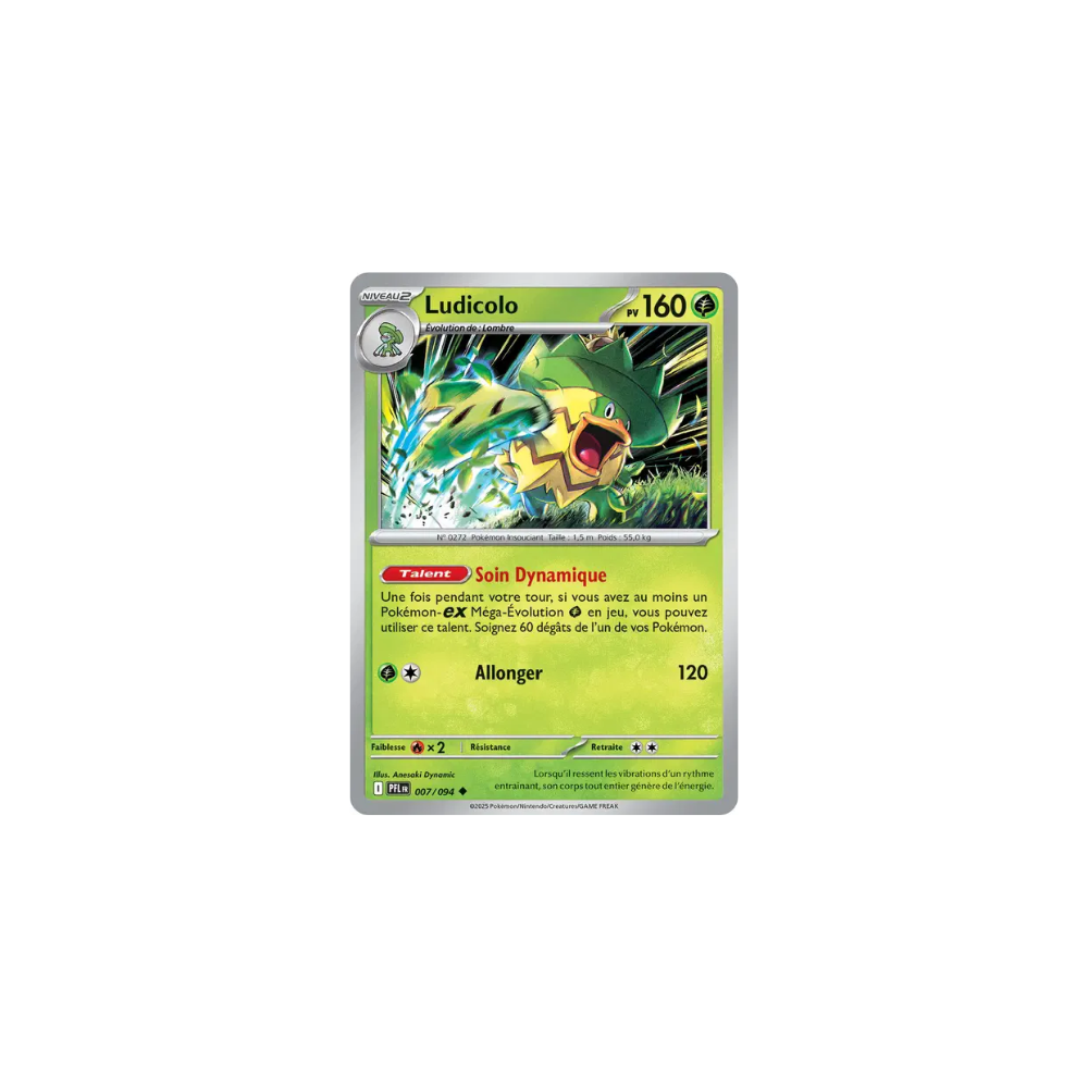 Ludicolo 007/094 (Reverse) – Méga-Évolution Flammes Fantasmagoriques