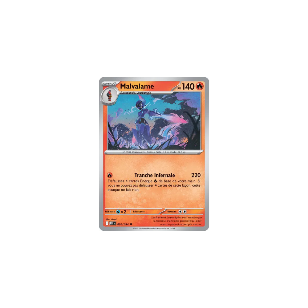 Malvalame 020/094 (Reverse) – Méga-Évolution Flammes Fantasmagoriques