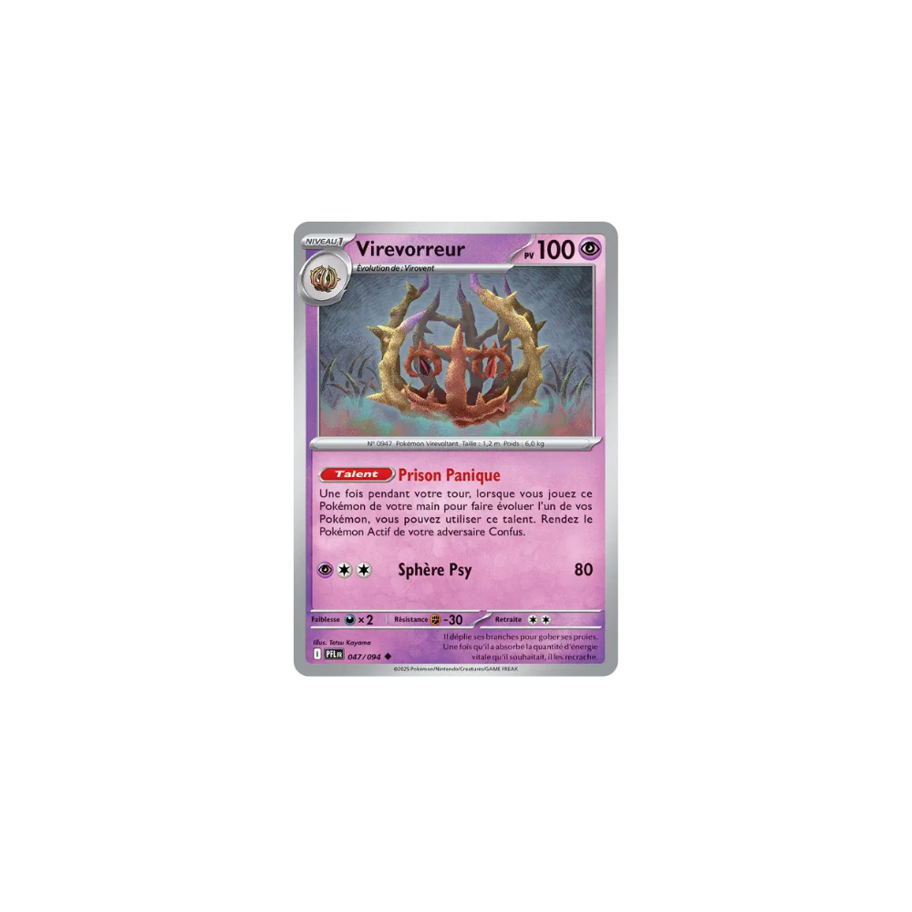 Virevorreur 047/094 (Reverse) – Méga-Évolution Flammes Fantasmagoriques