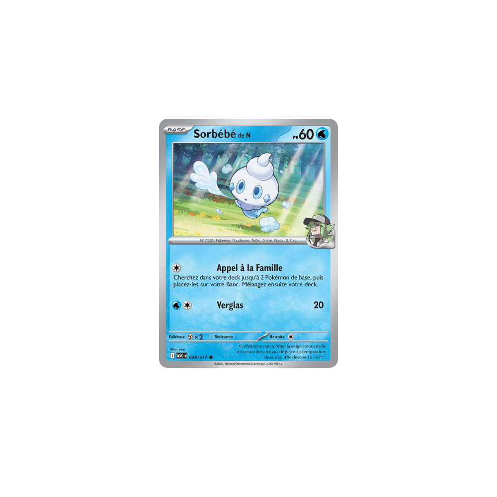 Sorbébé de N 049/217 – Méga-Évolution Héros Transcendants