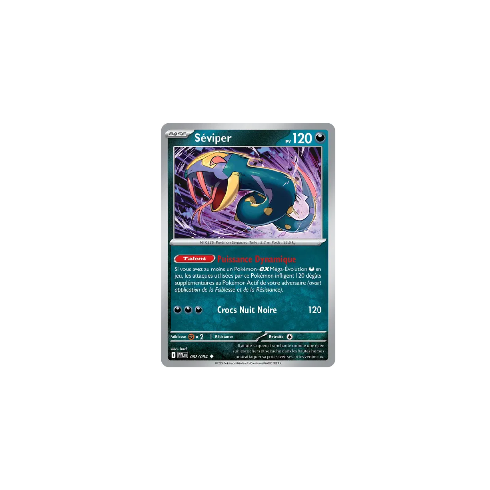 Séviper 062/094 (Reverse) – Méga-Évolution Flammes Fantasmagoriques