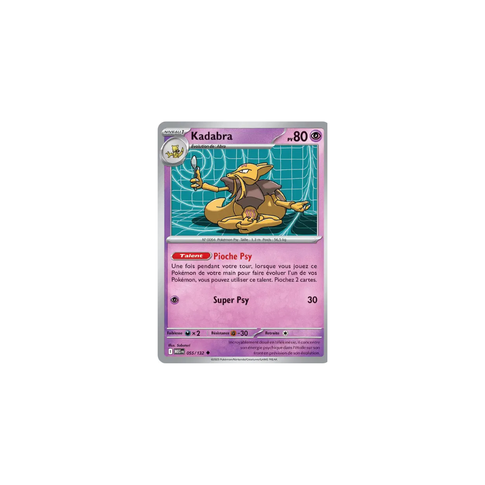 Kadabra 055/132 (Reverse) – Méga-Évolution