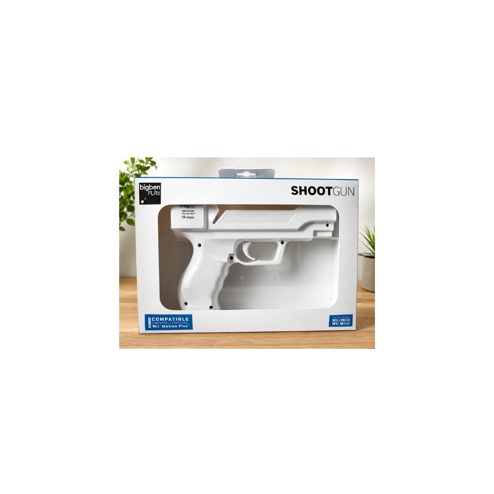 BigBen Shotgun pour Wii / Wii U / Wii Mini – Compatible Wii Motion Plus – Blanc