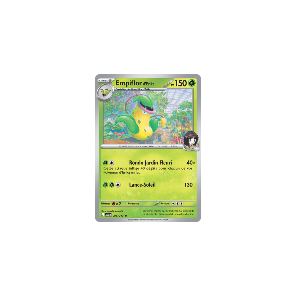 Empiflor d’Erika 006/217 –reverse pokeball Méga-Évolution Héros Transcendants