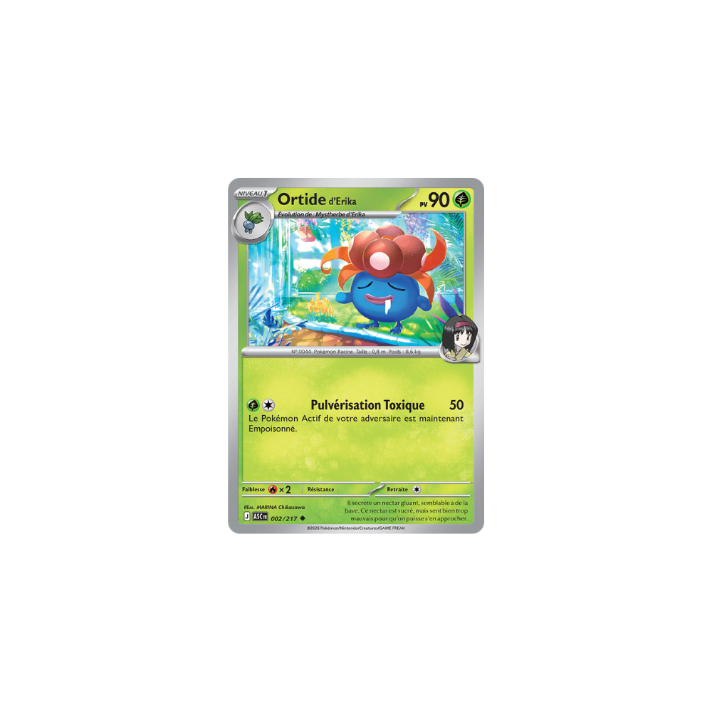 Ortide d’Erika 002/217 – Reverse Pokeball Méga-Évolution Héros Transcendants