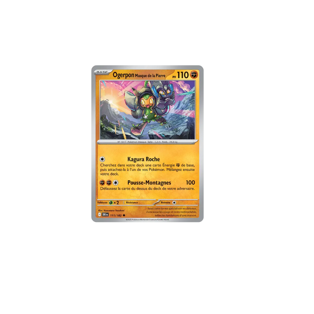 Ogerpon Masque de la Pierre 111/182  (Reverse Holo) – EV Rivalités Destinées