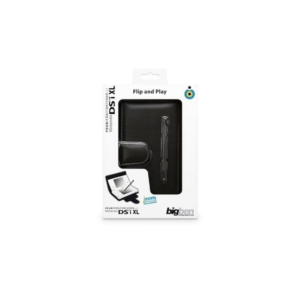 Housse Nintendo DSi XL Flip & Play Bigben – Étui avec Stylet | Noir | Neuf