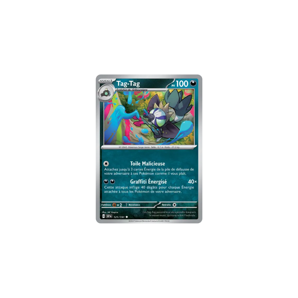 Tag Tag 121/191 (Reverse Holo) – EV Étincelles Déferlantes