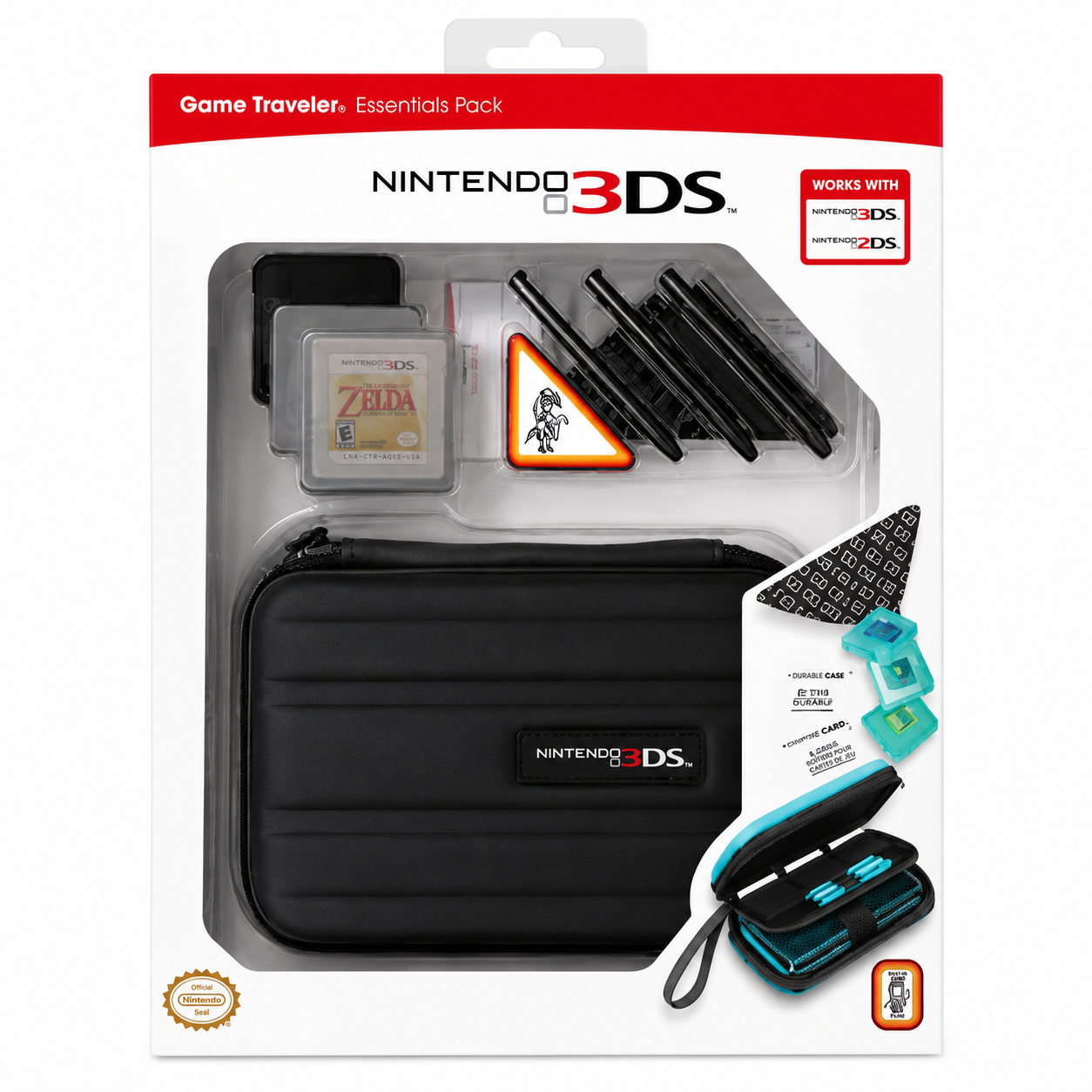 Nintendo 3DS Étui rigide pour console de jeu 3 étuis pour cartes de jeu