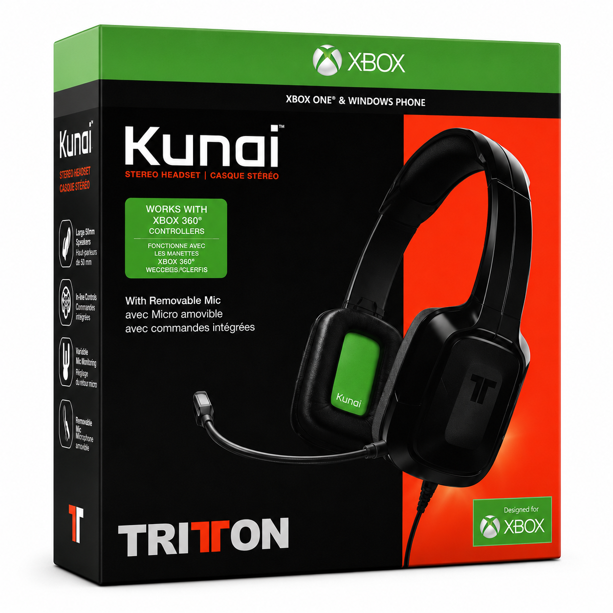 Casque Gaming Tritton Kunai – Xbox 360 / Xbox One | Micro Amovible | Neuf
