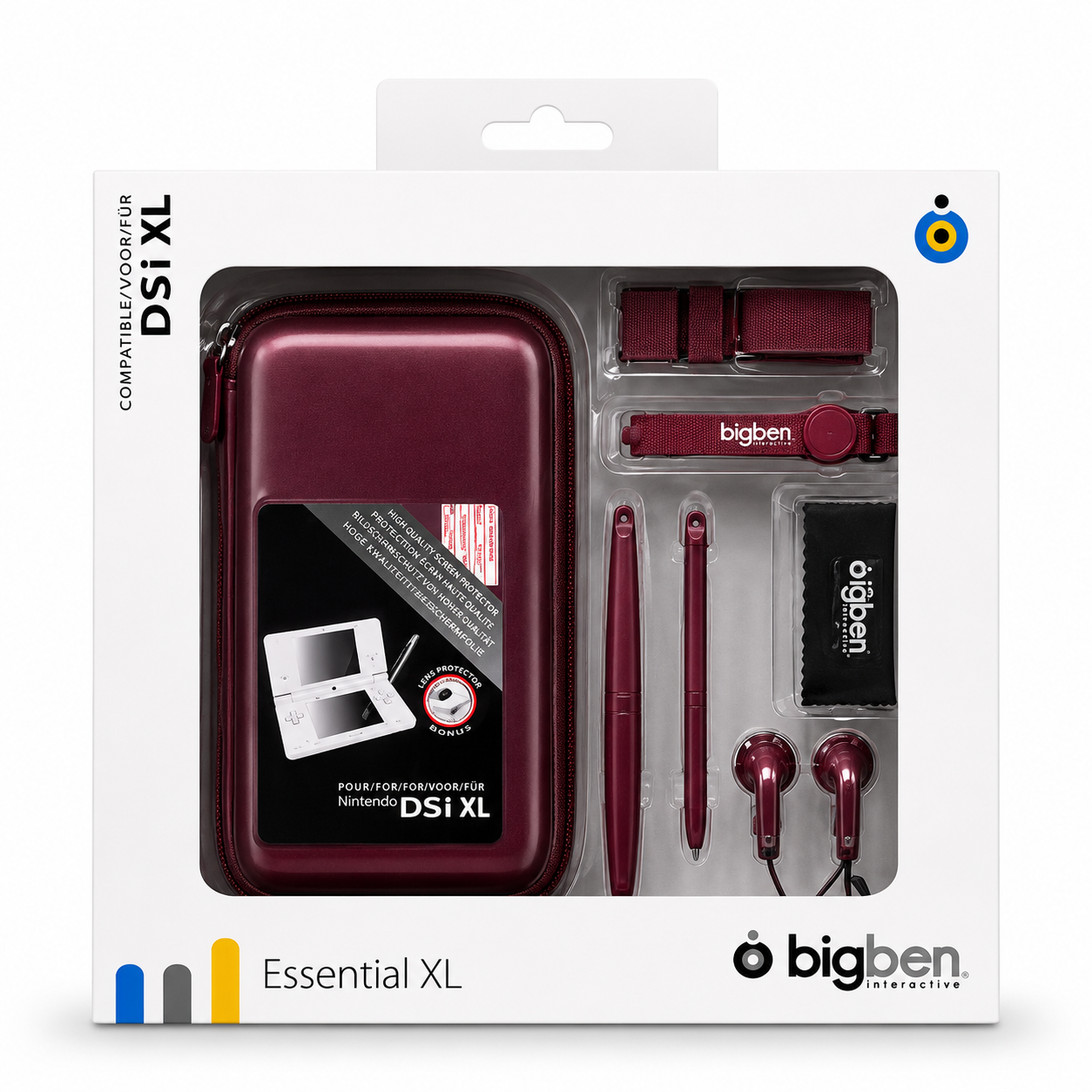Kit Accessoires Nintendo DSi XL – Essential XL Bigben (Housse + Stylets + Écouteurs)
