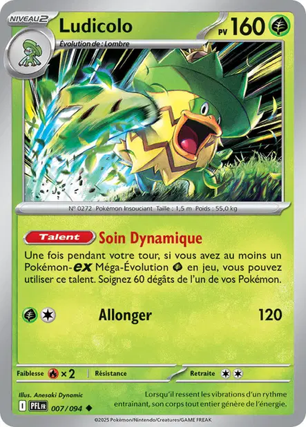 Ludicolo 007/094 – Méga-Évolution Flammes Fantasmagoriques