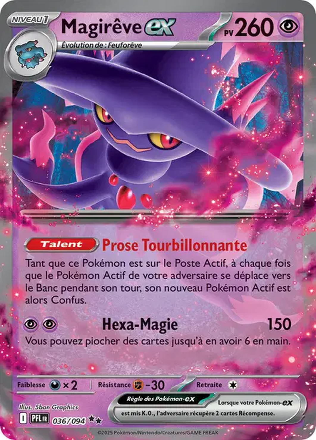 Magirêve ex 036/094 – Méga-Évolution Flammes Fantasmagoriques