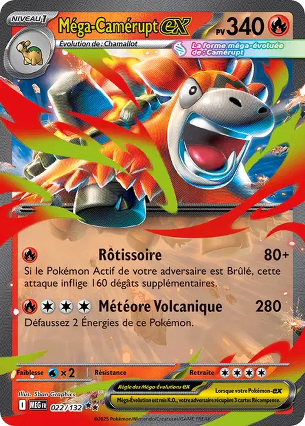 Méga-Camérupt ex 022/132 – Méga-Évolution