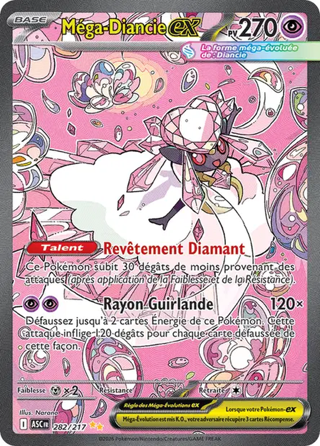 Méga-Diancie ex – 282/217 - Héros Transcendants