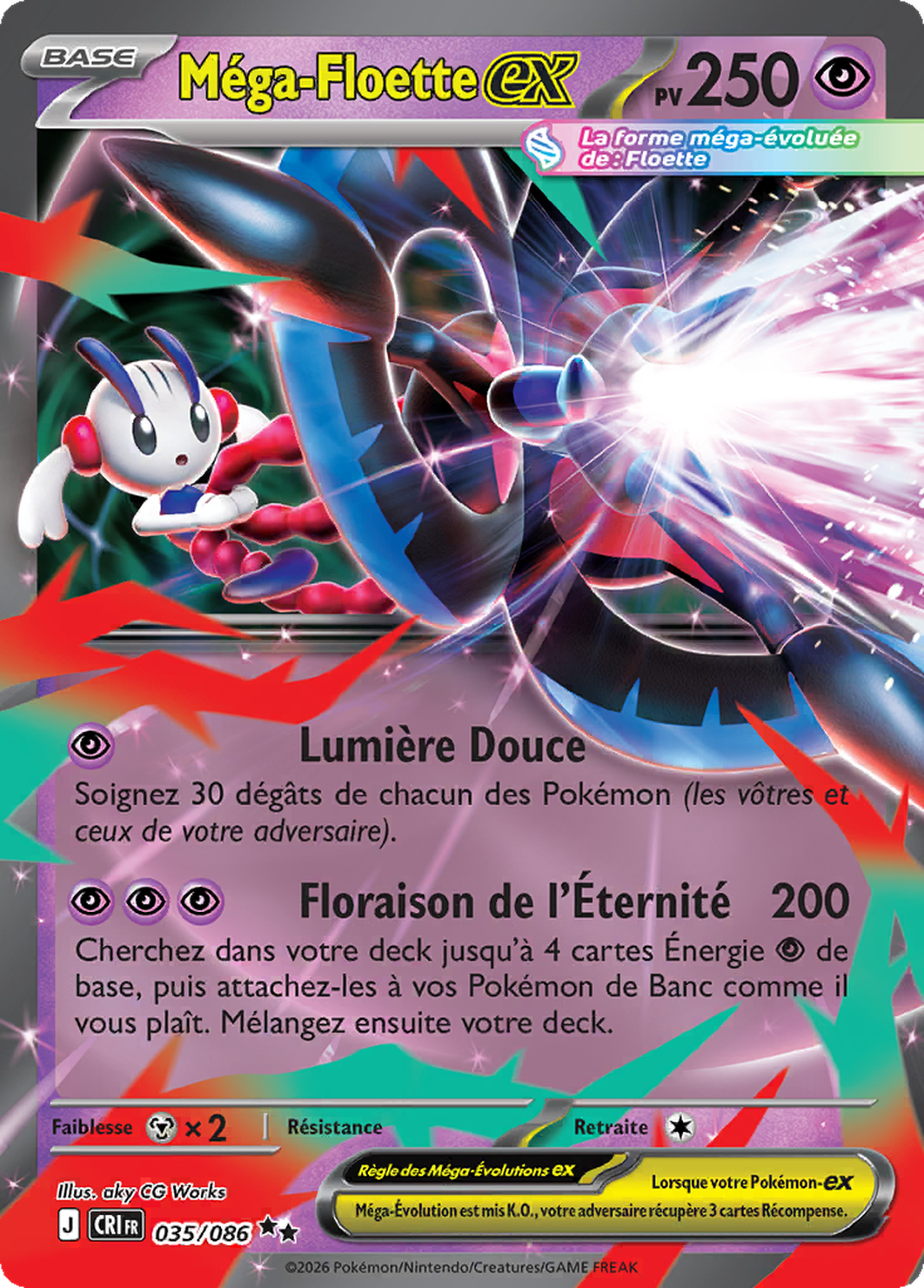 Méga-Floette ex 035/086 – Méga-Évolution Chaos Ascendant