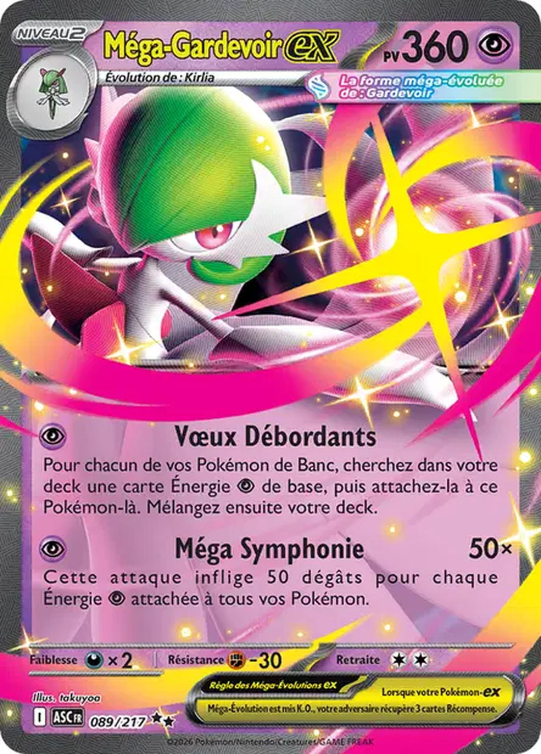 Méga-Gardevoir ex 089/217 – Méga-Évolution Héros Transcendants