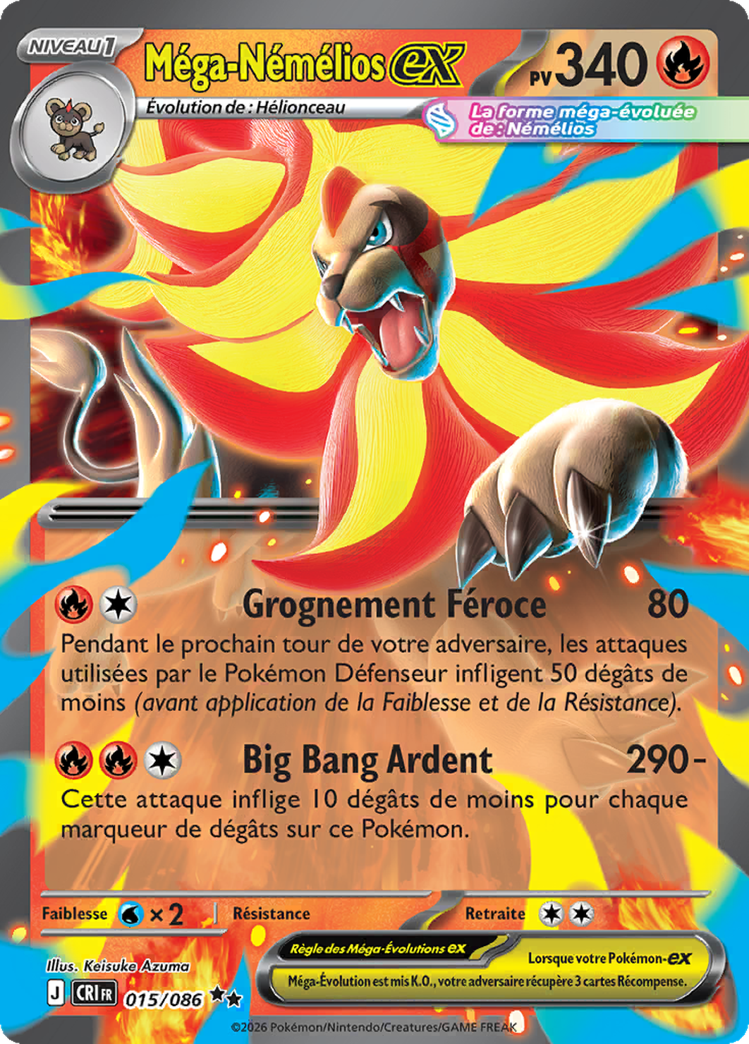 Méga-Némélios ex 015/086 – Méga-Évolution Chaos Ascendant