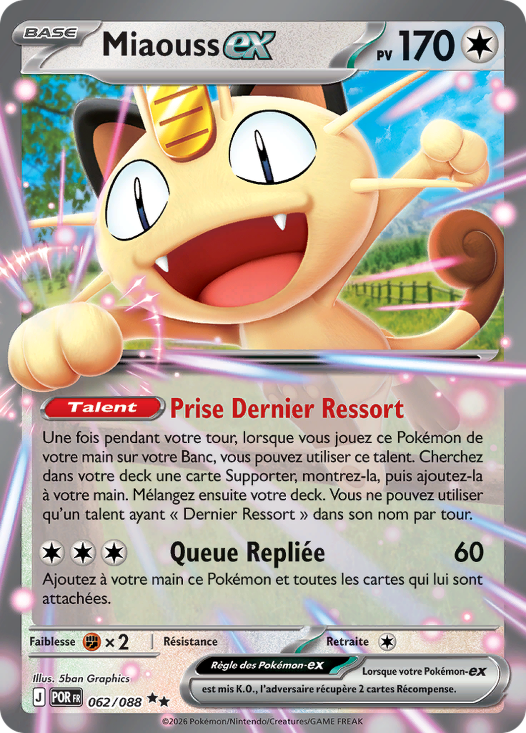 Miaouss ex 062/088 – Méga-Évolution Équilibre Parfait