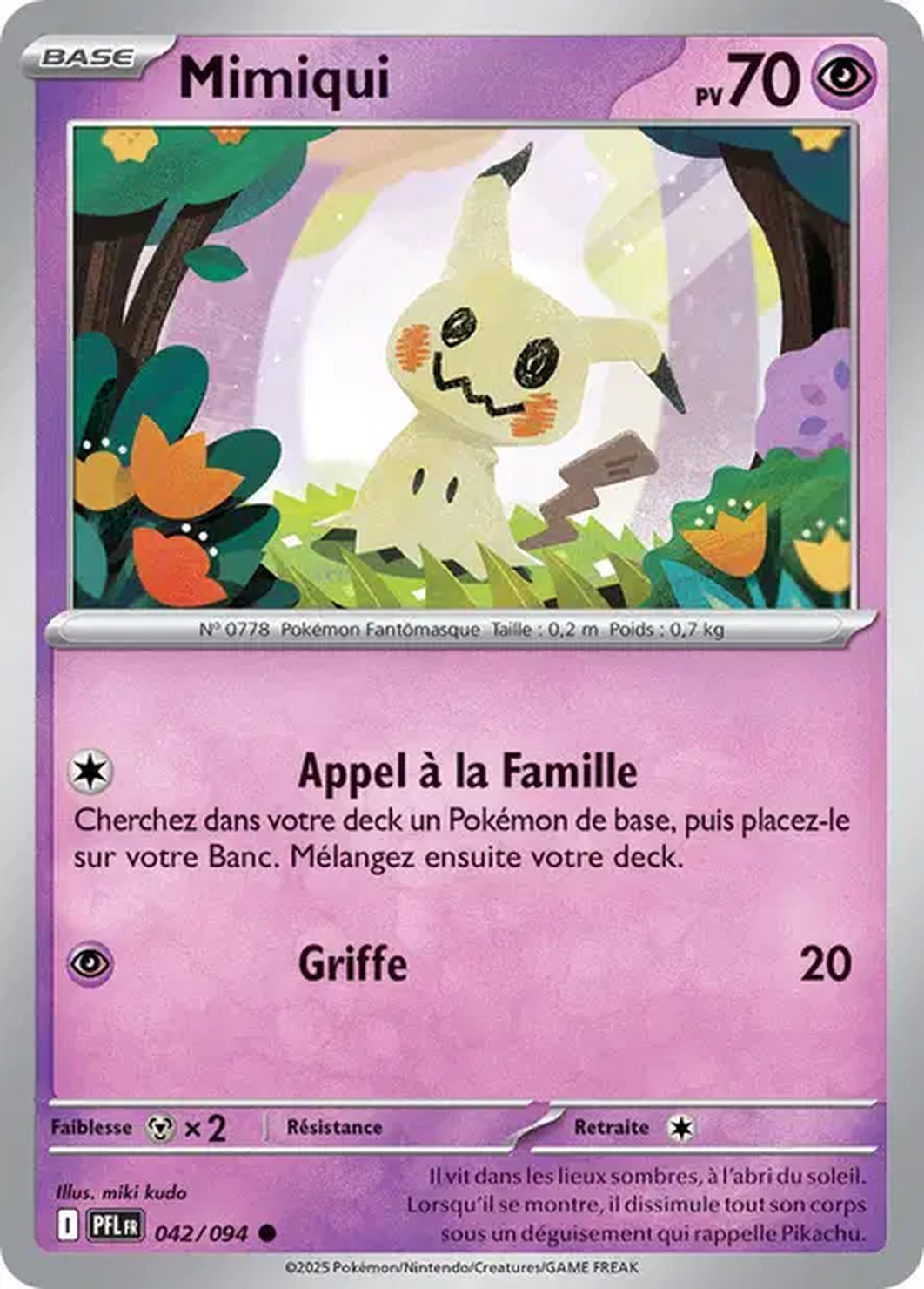 Mimiqui 042/094 – Méga-Évolution Flammes Fantasmagoriques