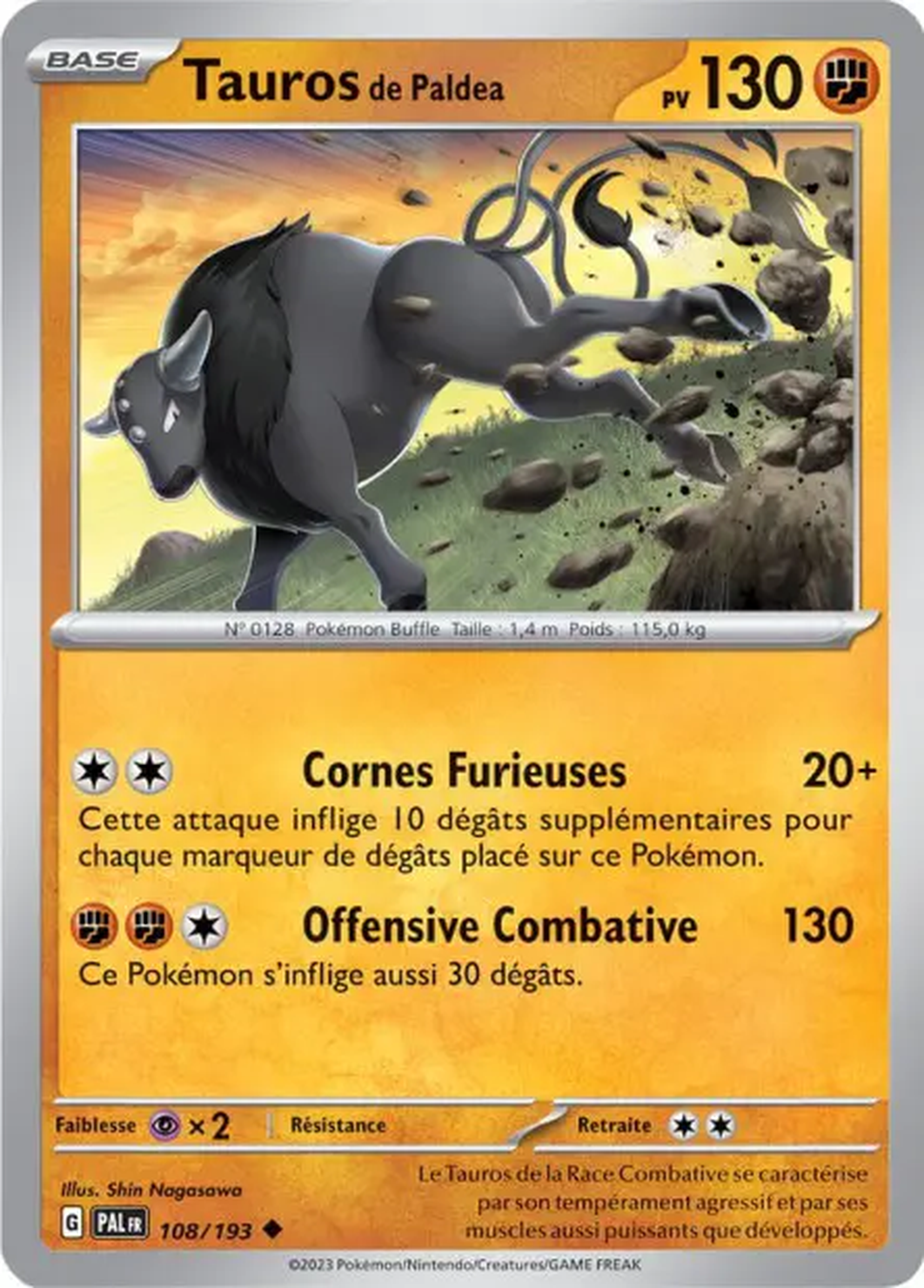 Tauros de Paldéa 108/193 – EV Évolutions à Paldea