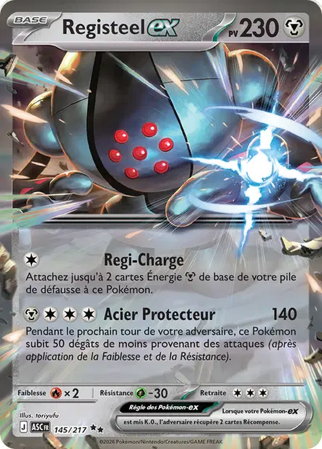 Registeel ex 145/217 – Méga-Évolution Héros Transcendants