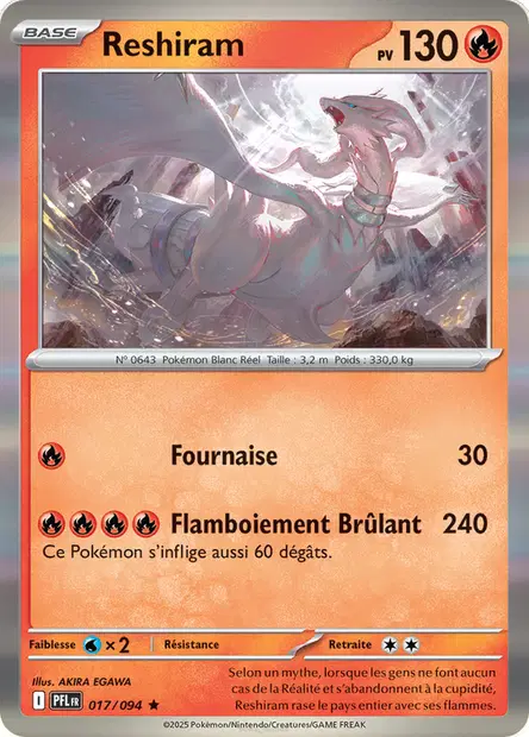 Reshiram 017/094 – Méga-Évolution Flammes Fantasmagoriques