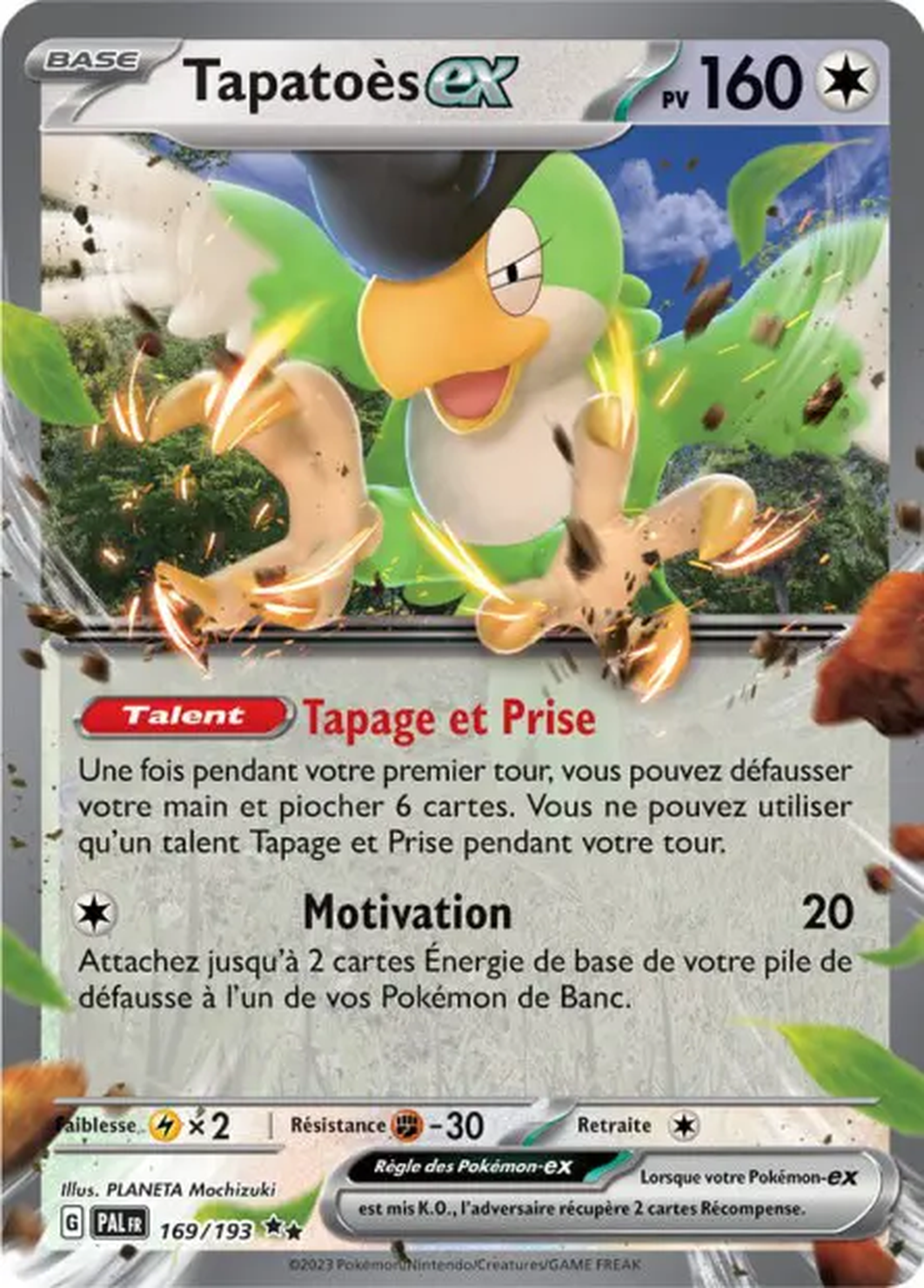 Tapatoès ex 169/193 – EV Évolutions à Paldea