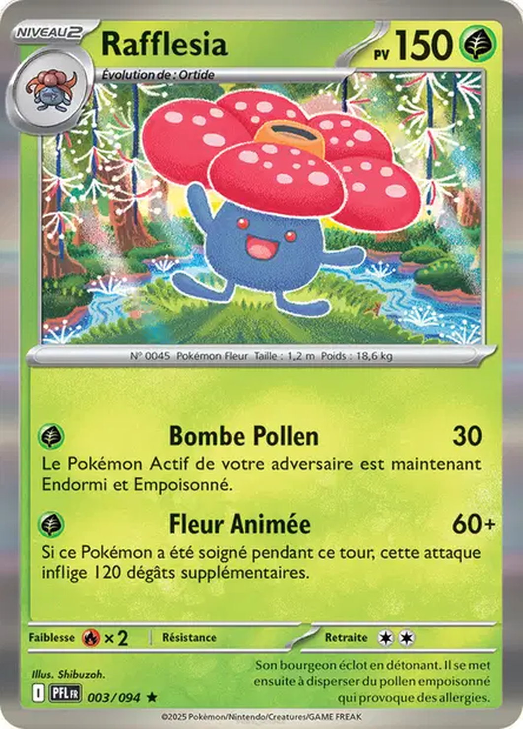 Rafflesia 003/094 – Méga-Évolution Flammes Fantasmagoriques